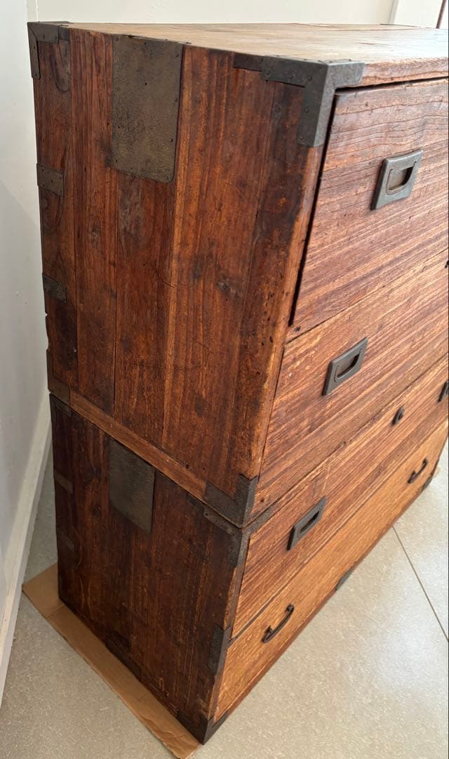 桐箪笥 4段 アンティーク 時代箪笥 和箪笥 古道具 古家具 明治