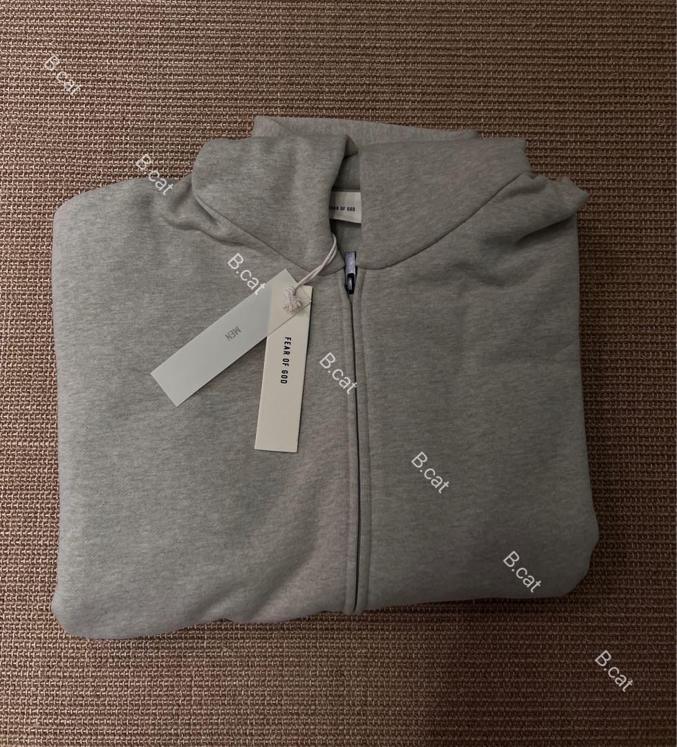 FEAR OF GOD ESSENTIALSジップアップ パーカー薄い灰色dye