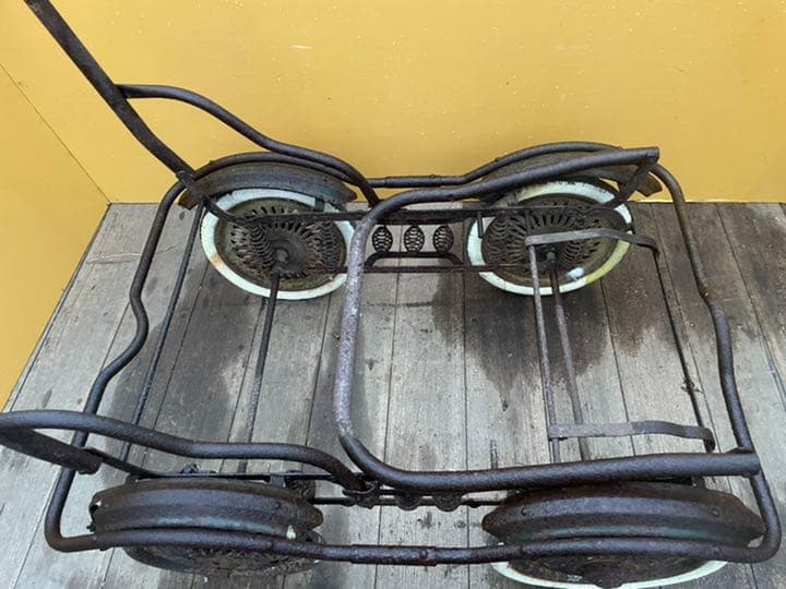 荷車 台車 乳母車 昭和レトロ 鉄製 サビ 引き取り大歓迎