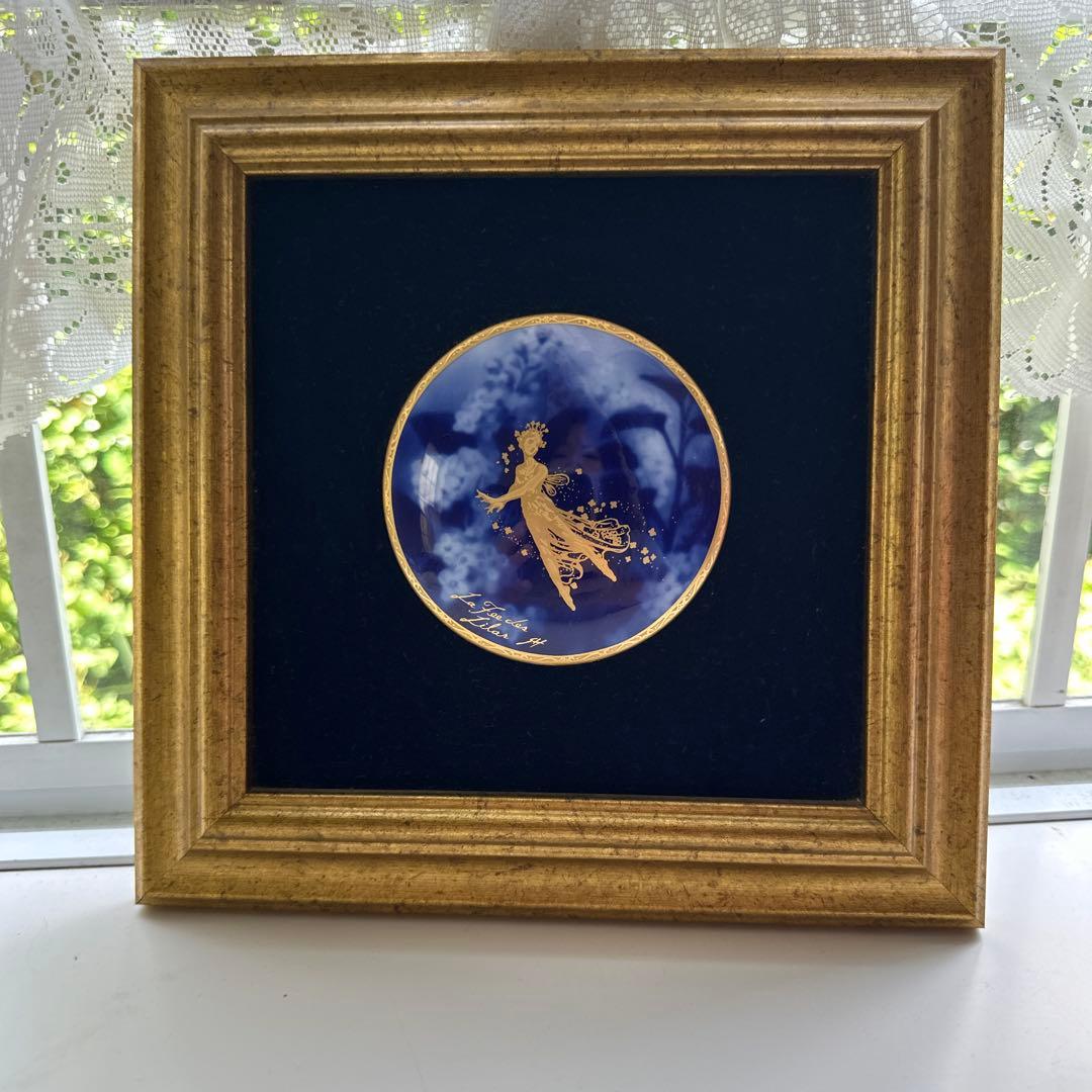 大倉陶園 アートフレーム 陶額 リラの精 陶器 壁掛け 壁飾り