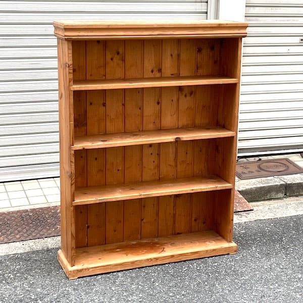 アンティーク　オープンシェルフ　ラック　ブックシェルフ　無垢材