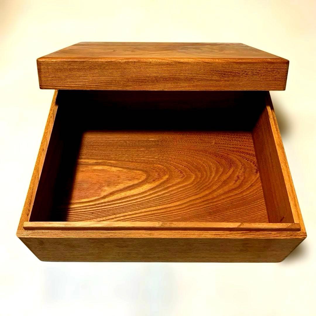 未使用　木製　ケヤキ　欅　木箱