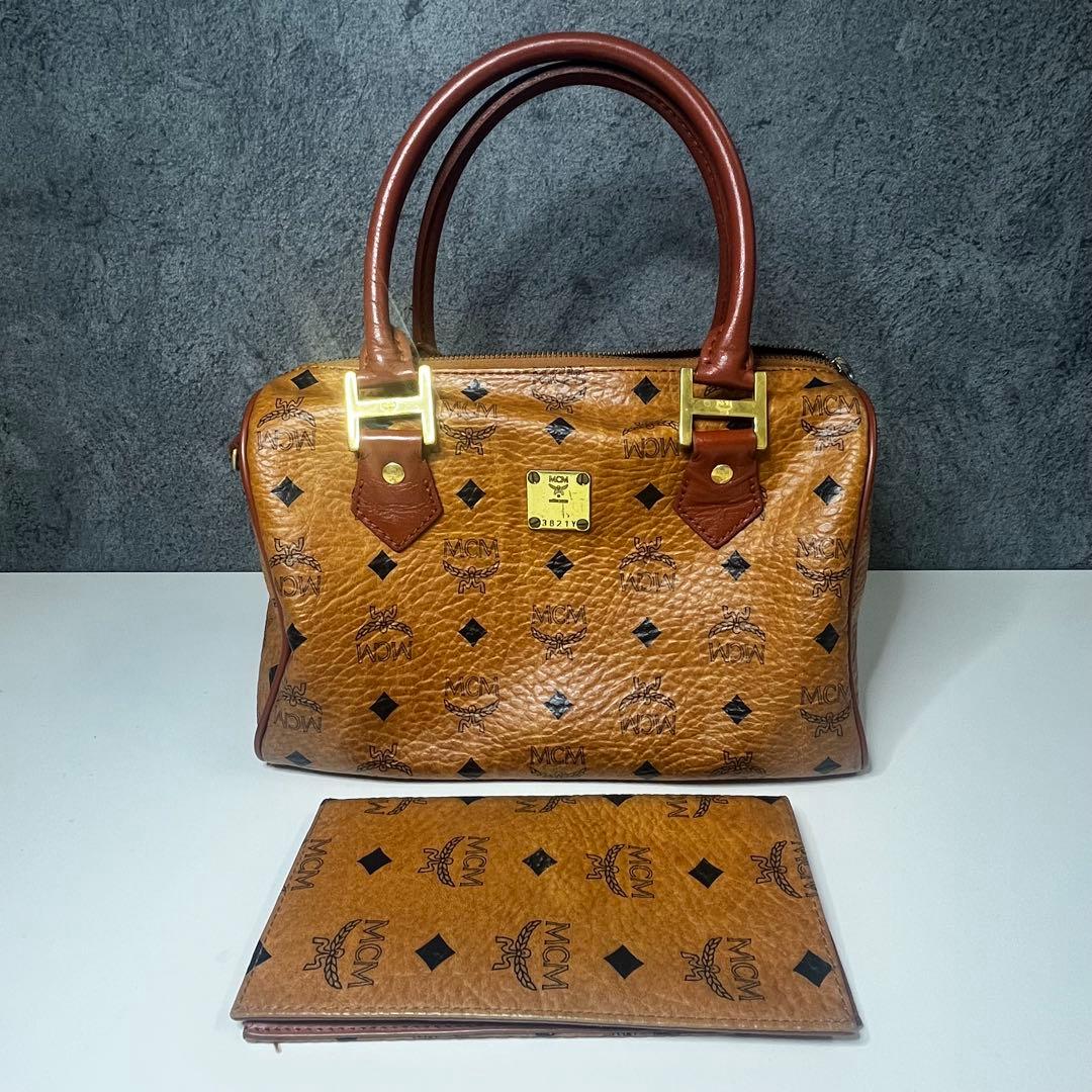 MCM ハンドバッグ ミニボストン ヴィセトス ブラウン 長財布セット