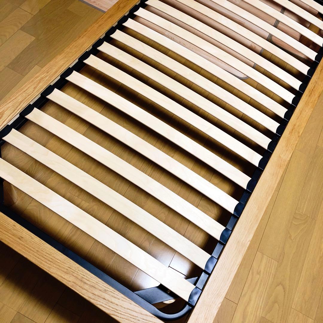 無印良品　ベッドフレーム　シングル　オーク材　ソファー　チェア　テーブル　ラグ