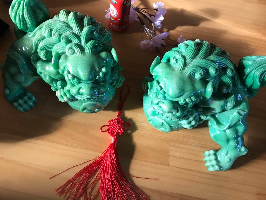 大サイズ　運気上昇！縁起物！沖縄夫婦獅子