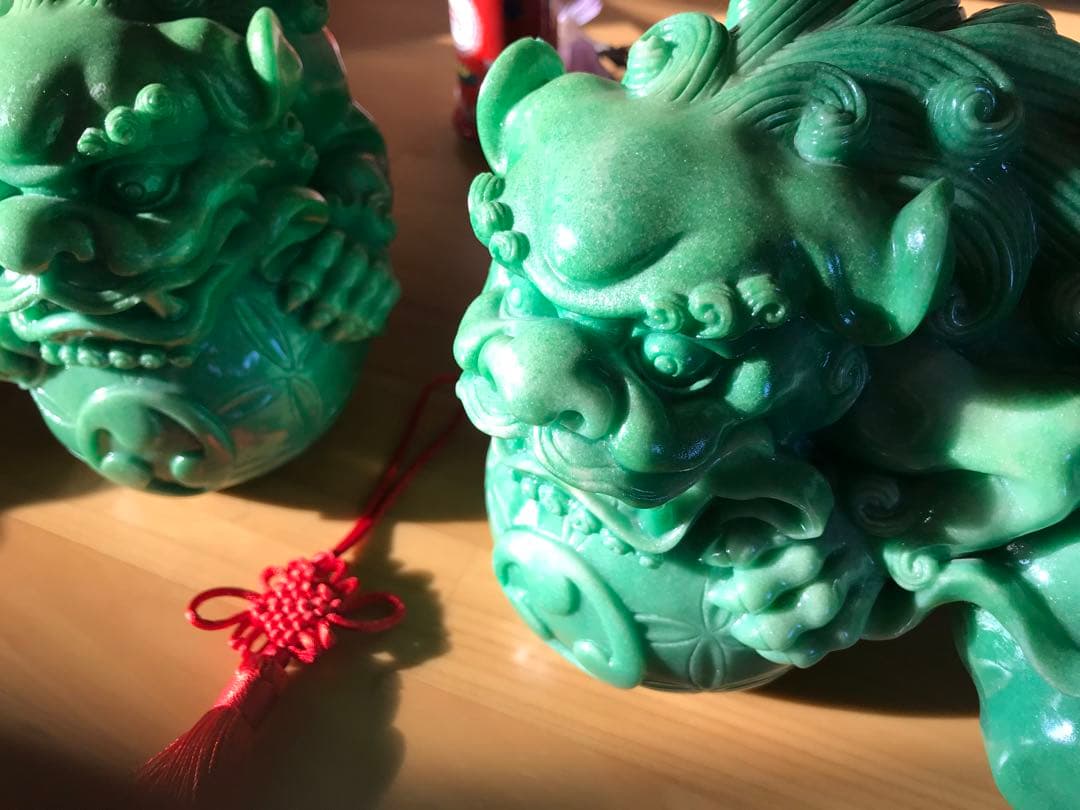 大サイズ　運気上昇！縁起物！沖縄夫婦獅子