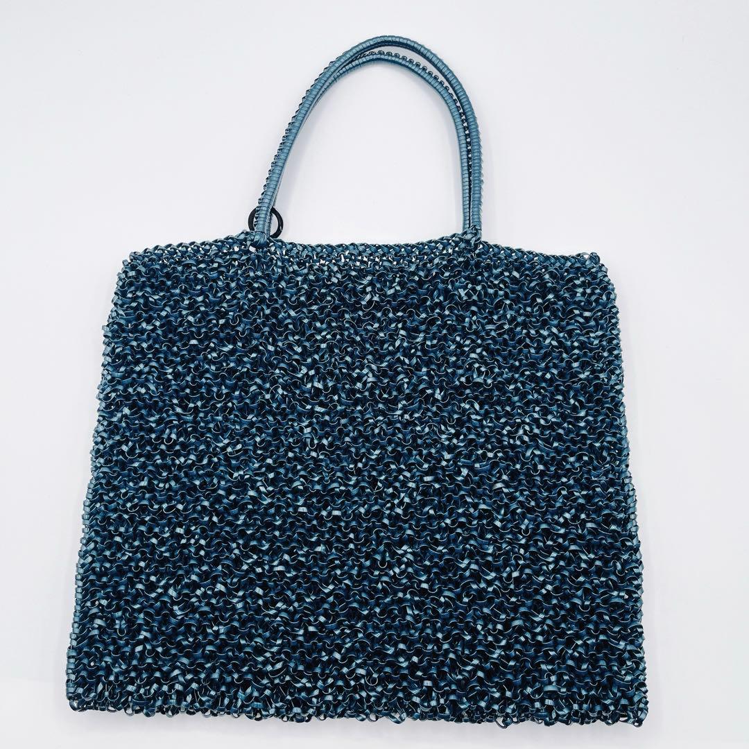 【極美品】ANTEPRIMA アンテプリマ　トートバッグ　ワイヤーバッグ 紺色