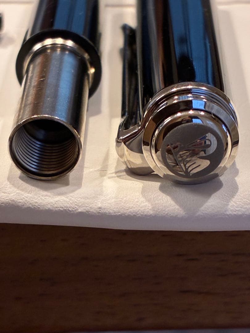 9/29迄ペリカンボールペン スーベレーンK805ブラック×シルバー 箱保証書付