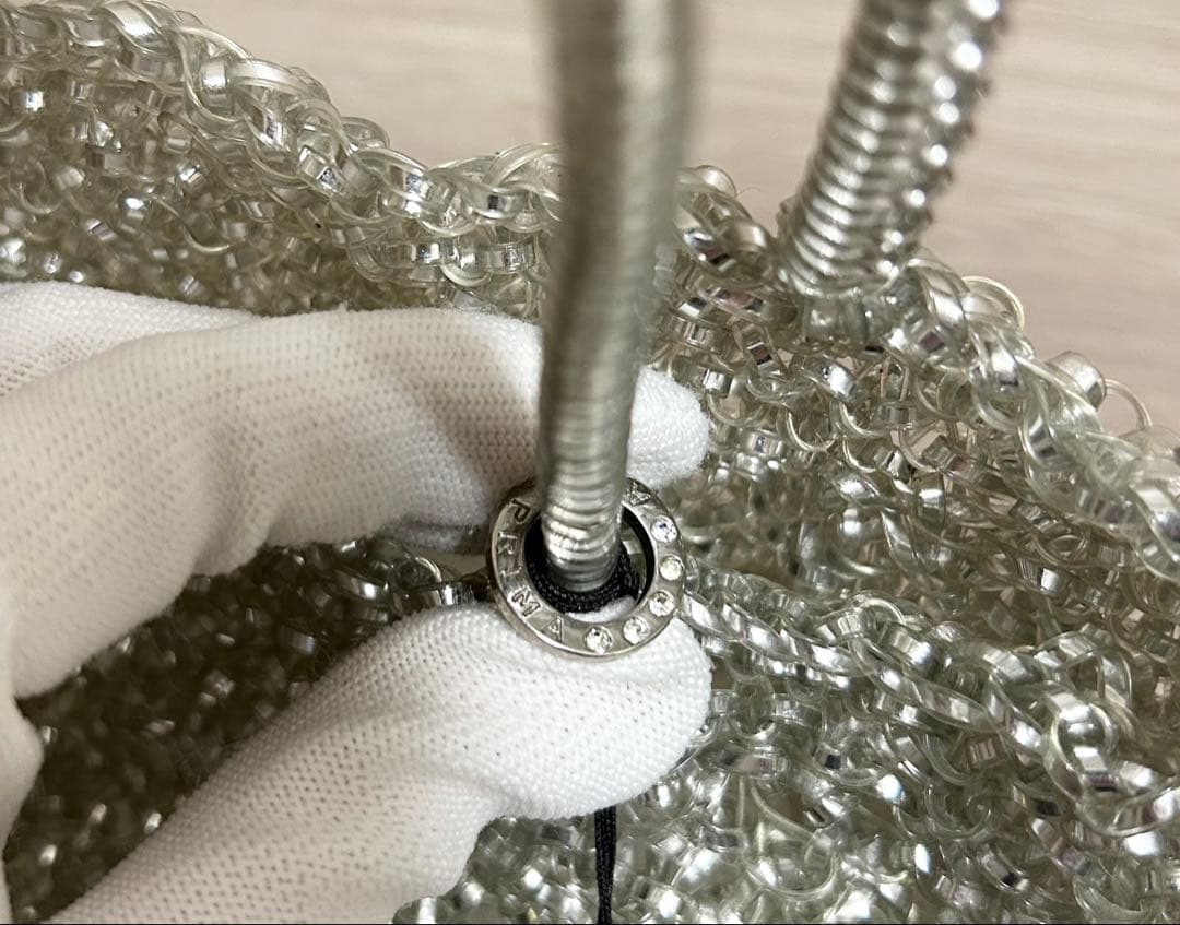 【美品】ANTEPRIMA アンテプリマ スクエア ワイヤーバッグ シルバー