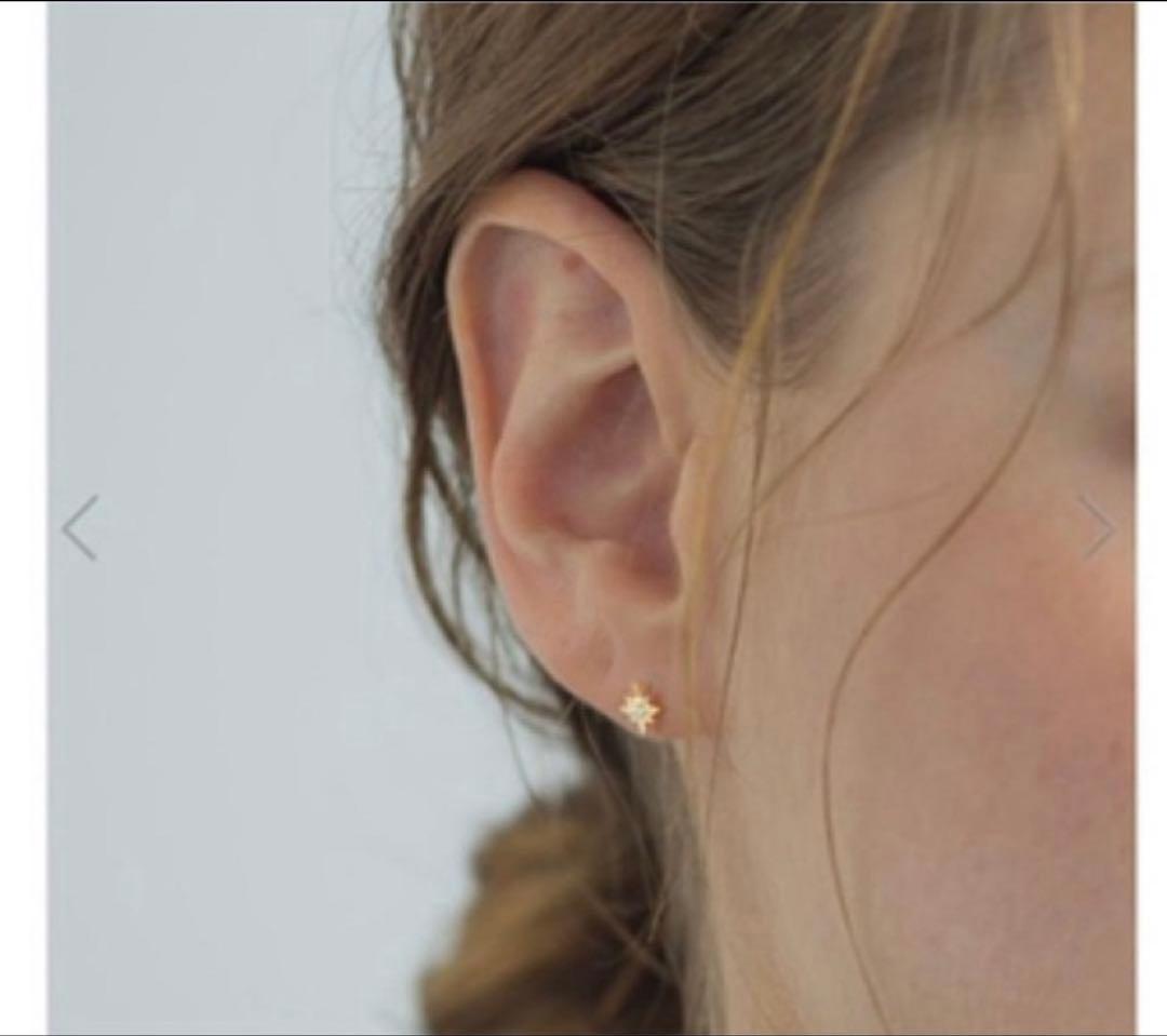 STAR JEWELRY ピアス(両耳) STAR & MOON K18
