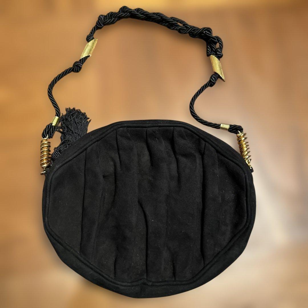 FENDI ブラックスエードパーティーバッグ