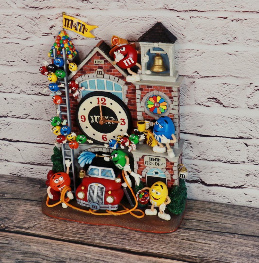 M&Ms ダンベリーミント　消防署　コレクターズウォールクロック　２００５年製