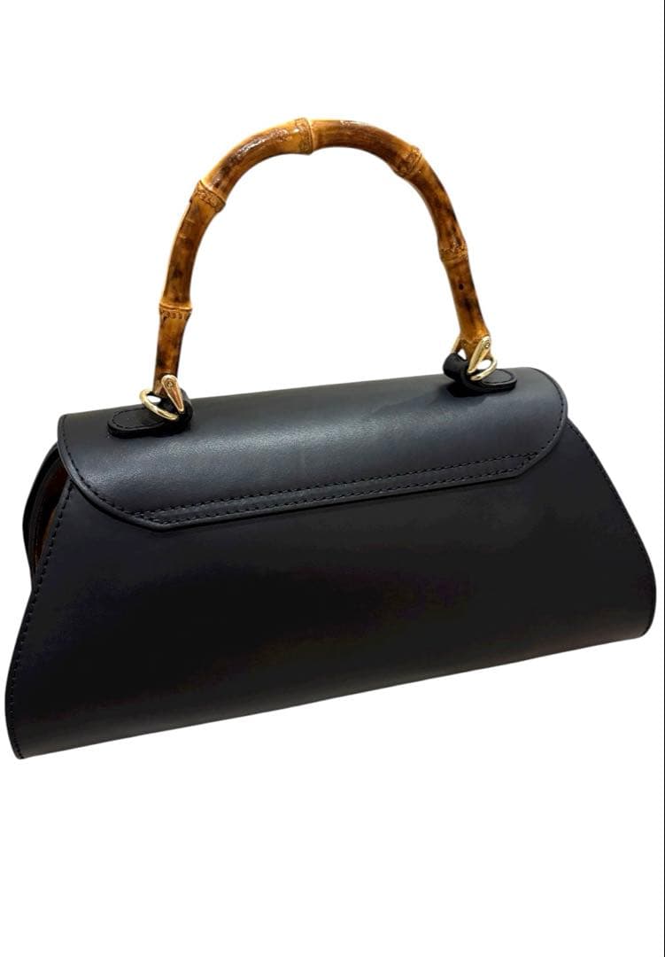 希少　AULENTTI オウレンティ バンブーハンドル レザー 2way 黒