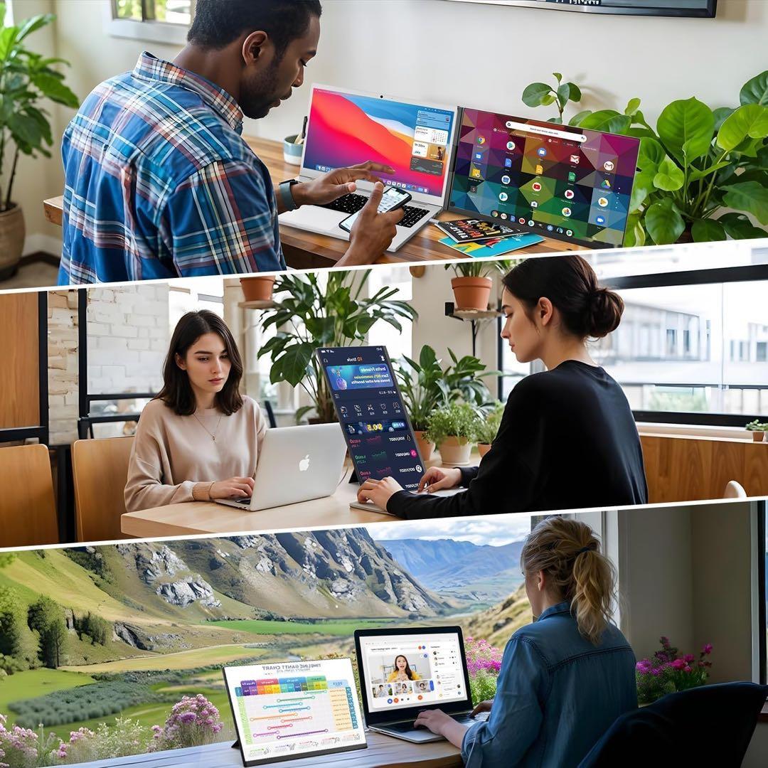 【新品】モバイルモニター 15.6インチ360°回転可能 FHD1080P