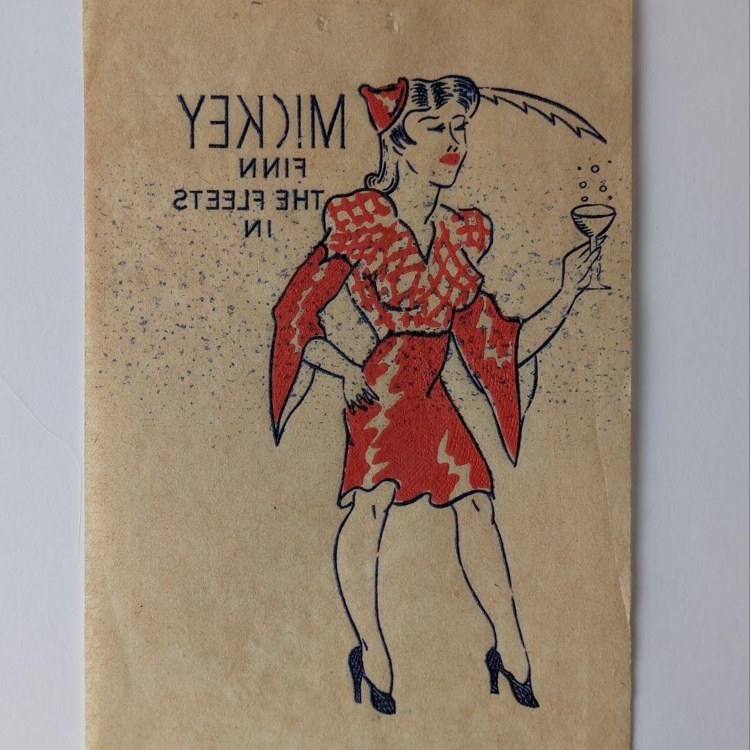 ビンテージ 転写紙 アイロンプリント ピンナップ 古着 50s 60s