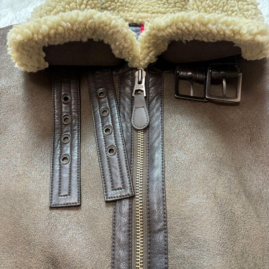 完売 ALPHA INDUSTRIES ブラウン B-3 XL ムートン