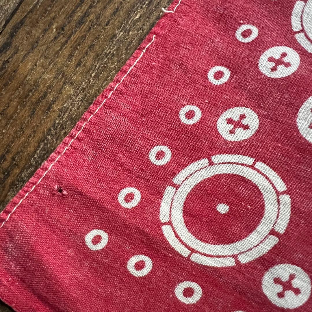 30s~40s ビンテージ バンダナ 両耳 バーズアイ ドット