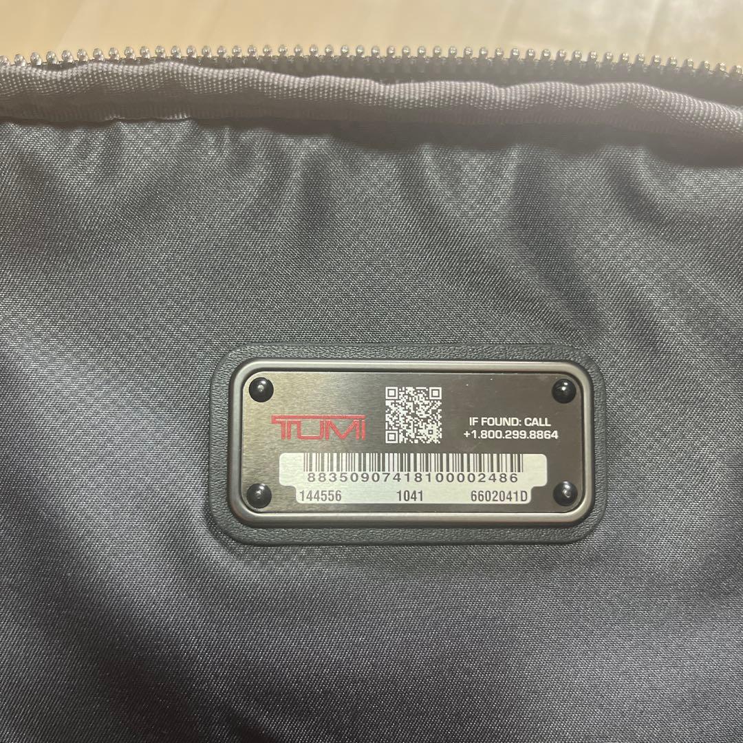 専用布製ケース付き　完全未使用　TUMI ブラック ビジネスバッグ(リュック式