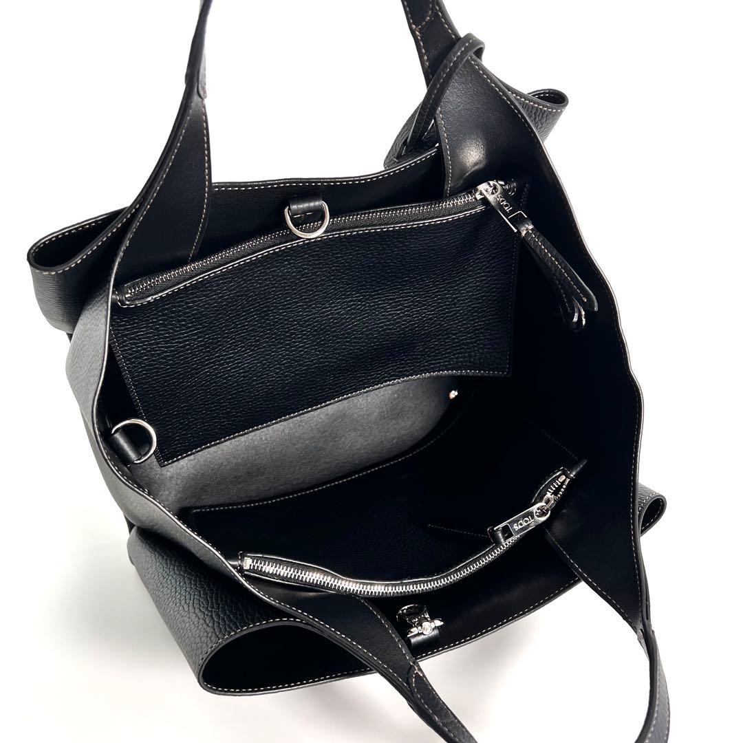 ほぼ未使用 トッズ Tタイムレス マイクロ ハンドバッグ ブラック 2way