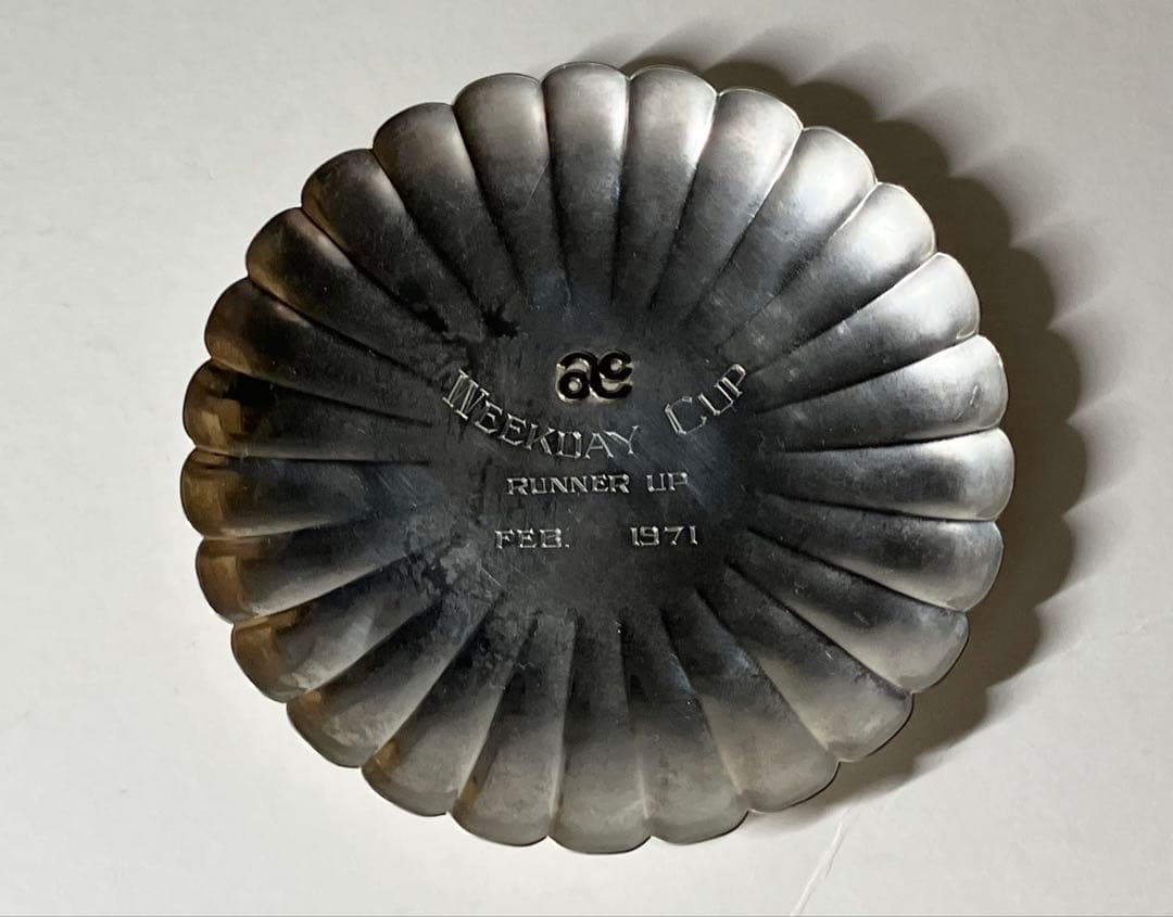 銀製品 菊型皿MIYAKATSU SILVER WEEKDAY CUP 1971