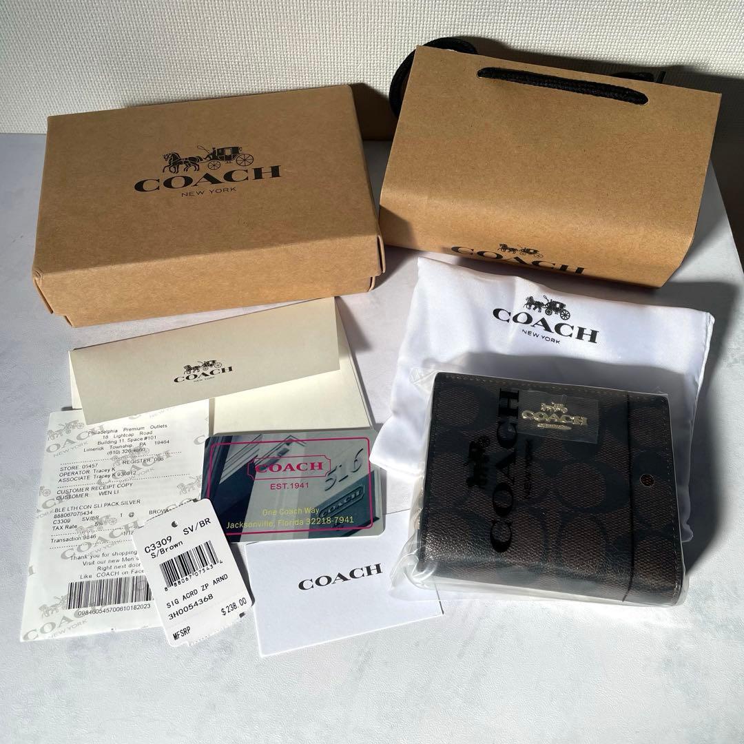 COACH コーチ 二つ折り財布 コンパクト財布 アウトレット品