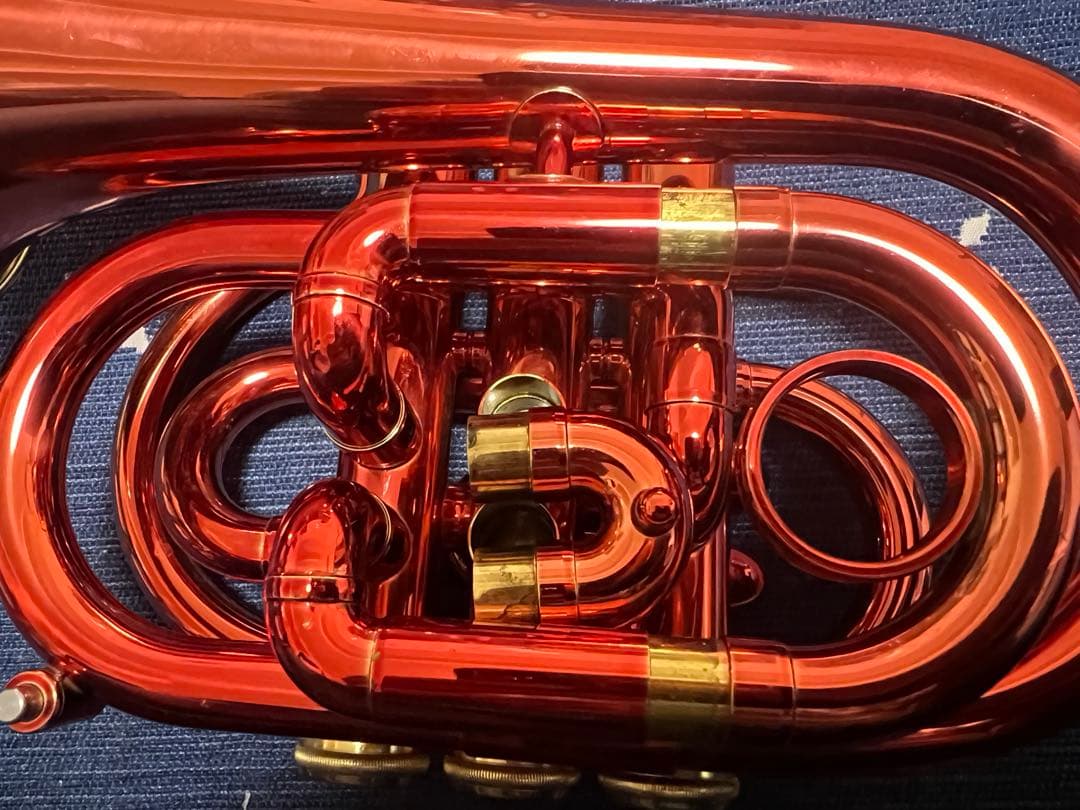 ジュピターポケットトランペットJPT-416　ケース・マウスピース付き