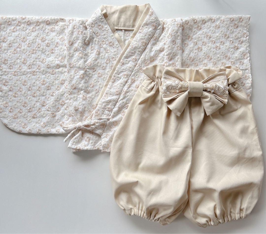 〈60-100ワンサイズ〉ꕤ︎︎ベビー袴　ベビー着物ꕤ︎︎お食い初め