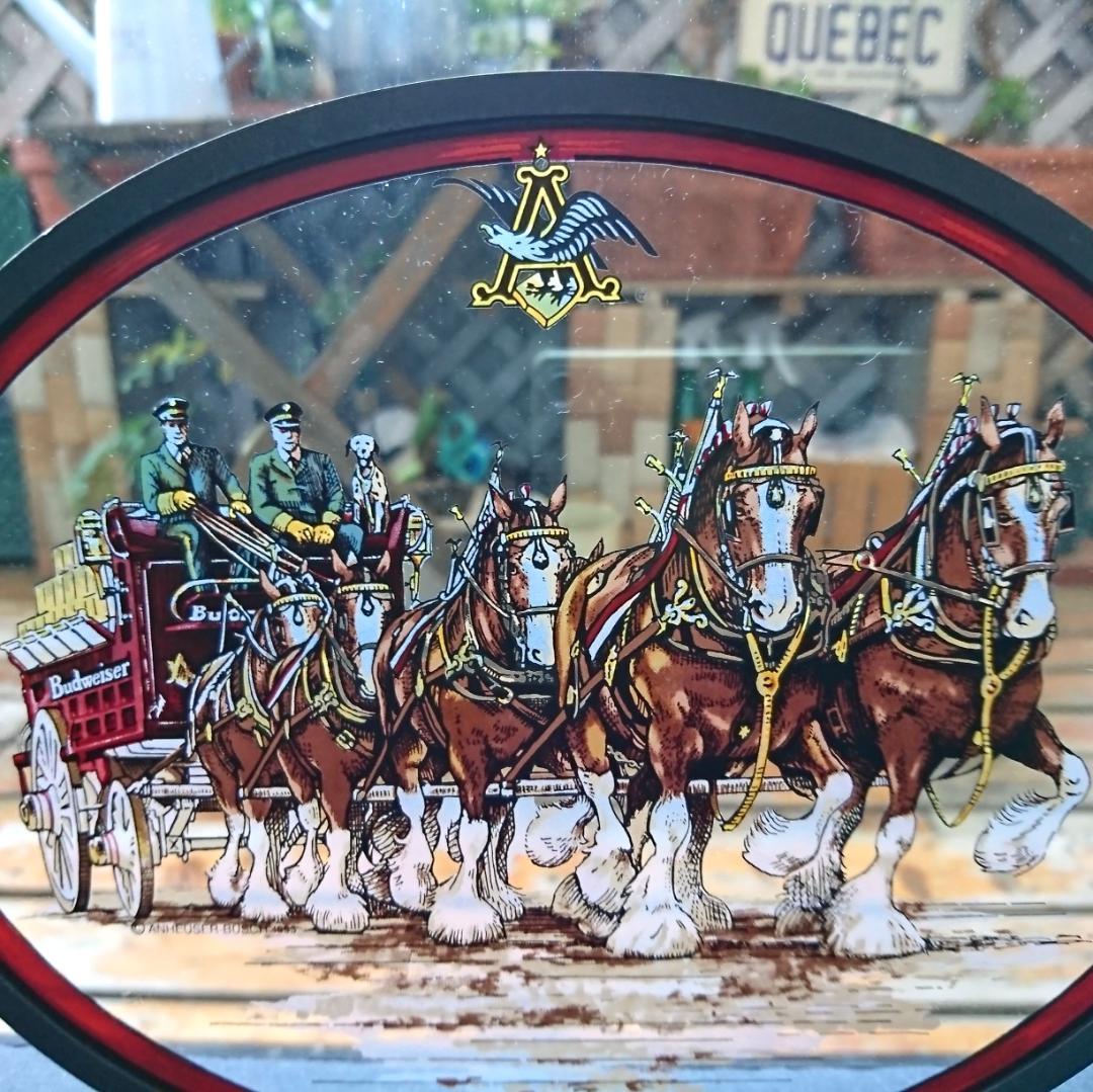 新品バドワイザー ステンドグラスBudweiserクリスマスbグラスマスターズ社