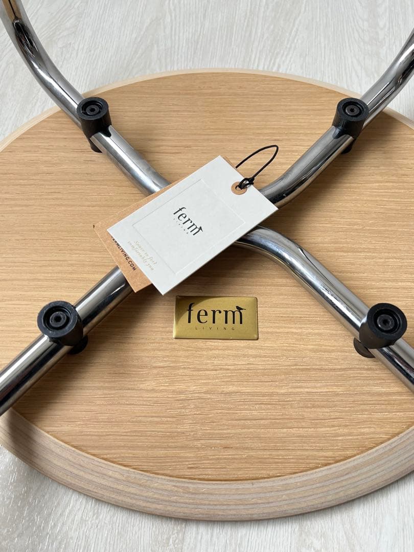 Ferm Living Herman Stoolホワイトオイルドオーク/クローム