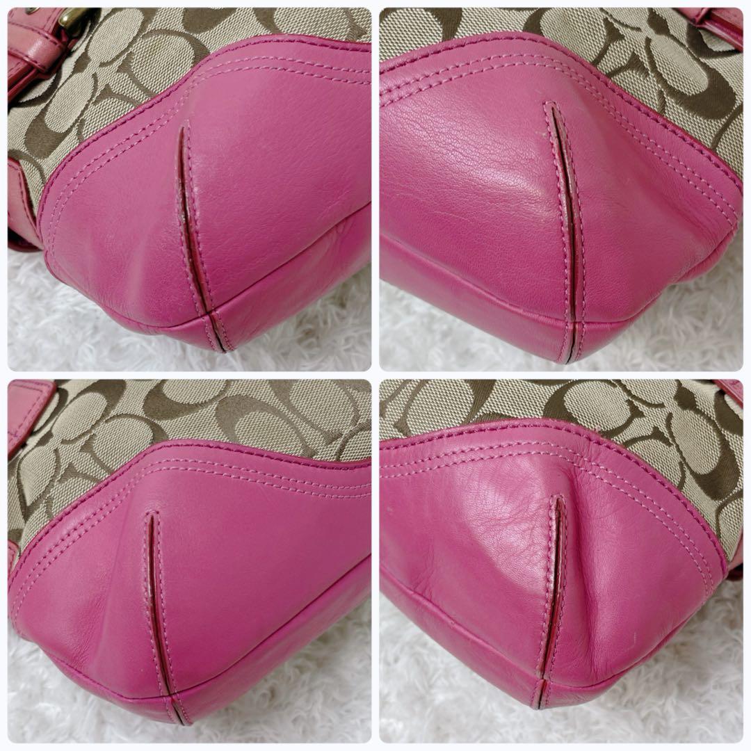 バッグ COACH Shoulder Bag Signature pink F07077