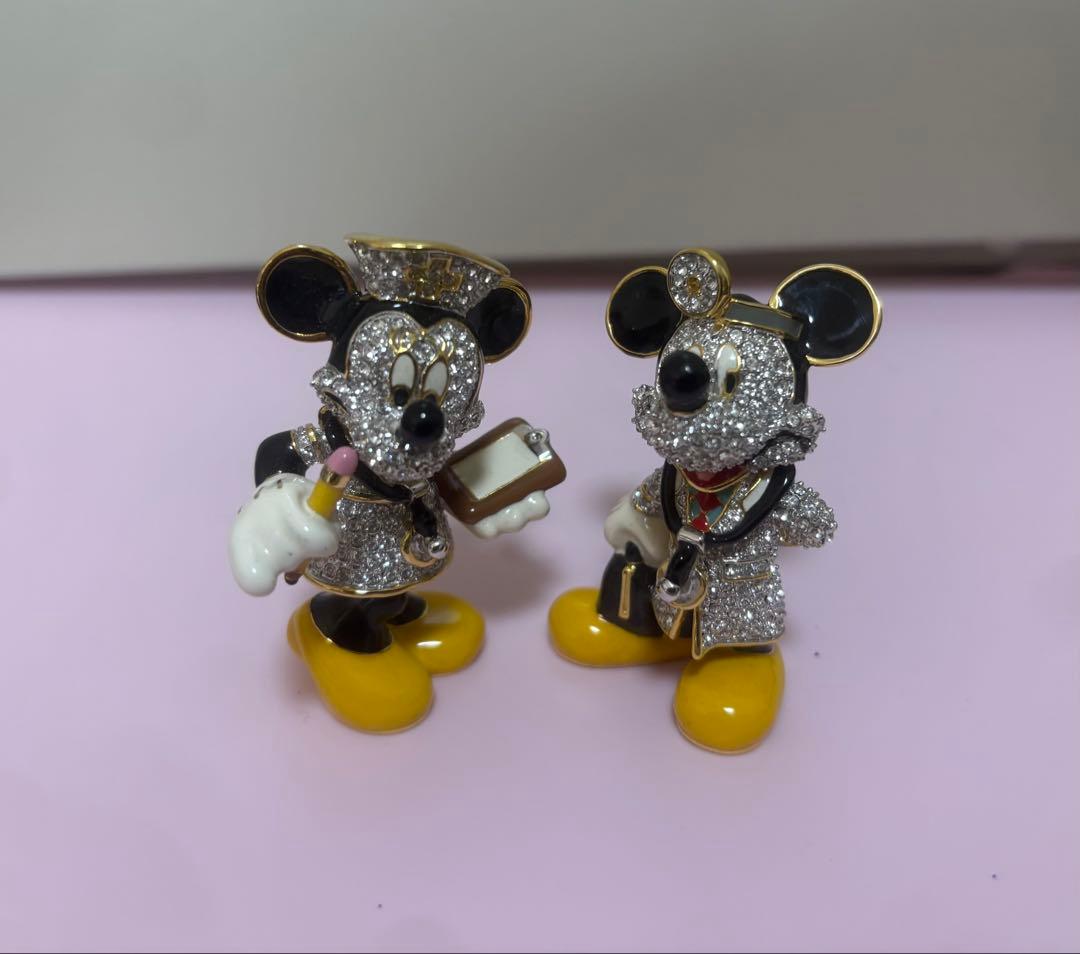 ディズニー　アリバスブラザーズ スワロフスキー ミッキー　ミニー　Disney