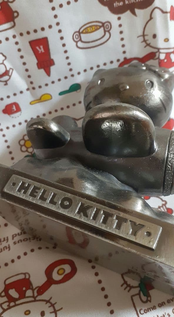 激レア キティ25周年Anniversaryシルバーオブジェ 1999年発売物