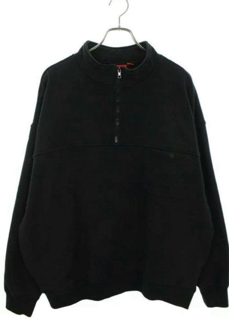 シュプリーム ハーフジップスウェットブラック