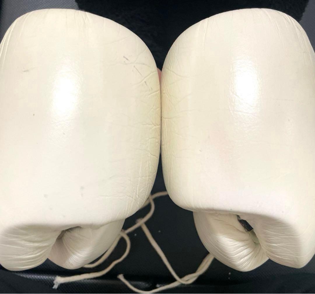 Winning ボクシンググローブ 14oz 名前入り　ひもタイプ　ホワイト