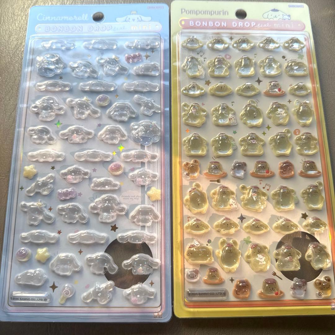ボンボンドロップシール　ミニ　6枚セット