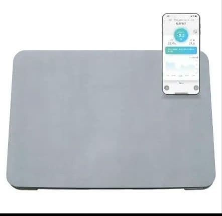 スマートスケールバスマット 透明・ソフト珪藻土マット付アプリで体重管理