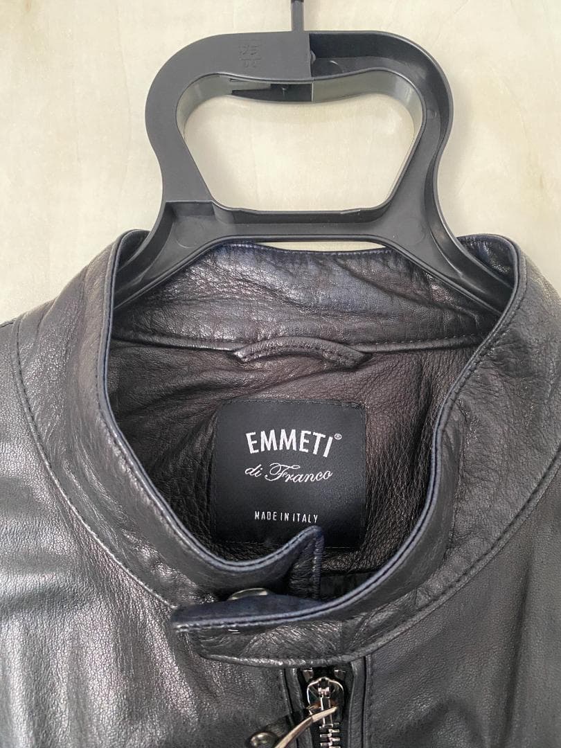 EMMETI JURI エンメティ 48 レザージャケット シングル ブラック