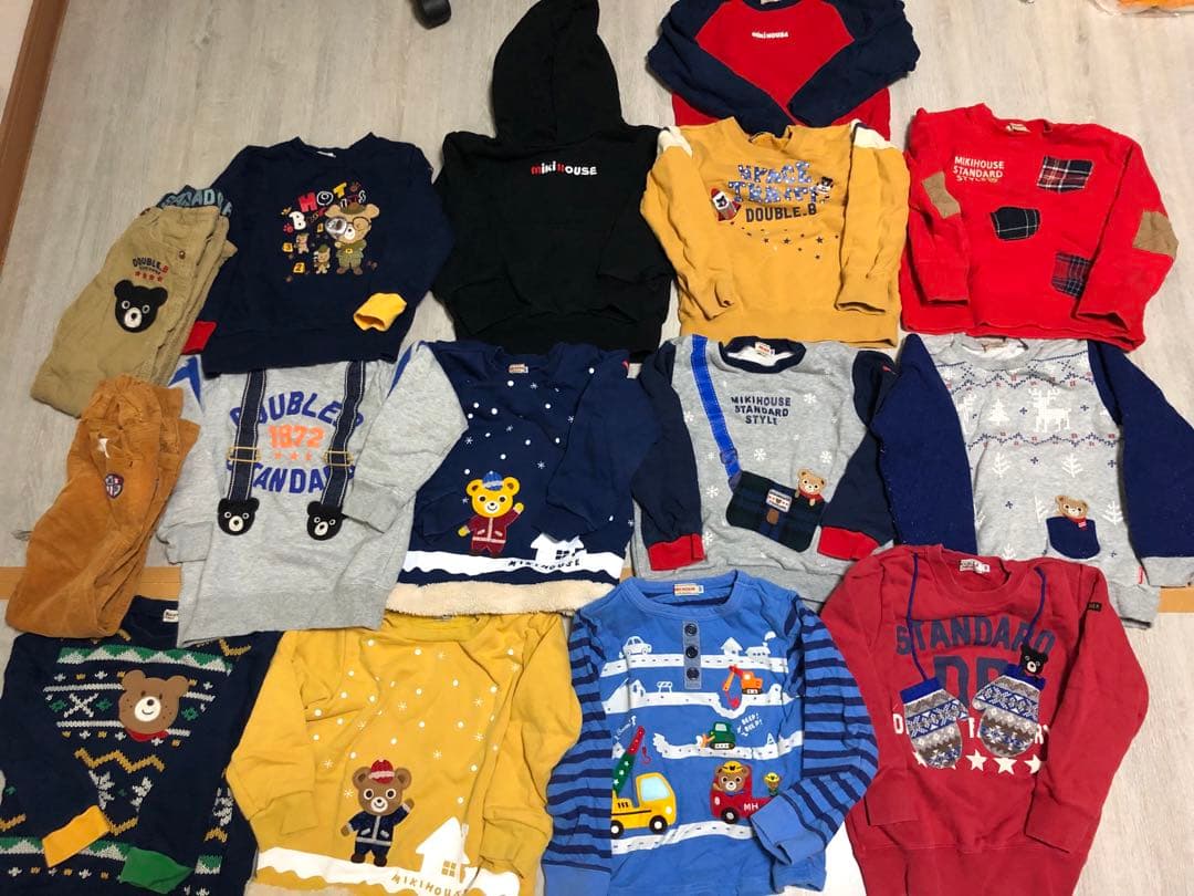 【専用】ミキハウス　120 まとめ売り　トレーナー　ズボン　ベスト　16点