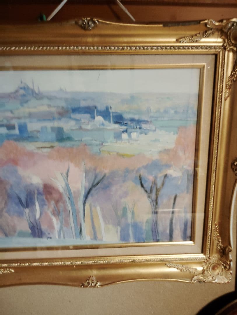 真作　黒川彰夫　イスタンブール　８号　油絵