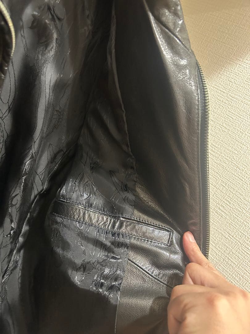 FUGA シングルレザーライダース　スタンドレザーライダース　山羊革ゴートレザー