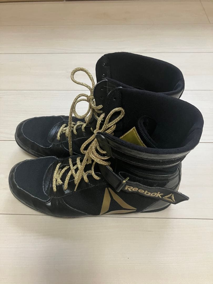 Reebok ボクシングシューズ ハイカット ブラック/ゴールド 27㎝