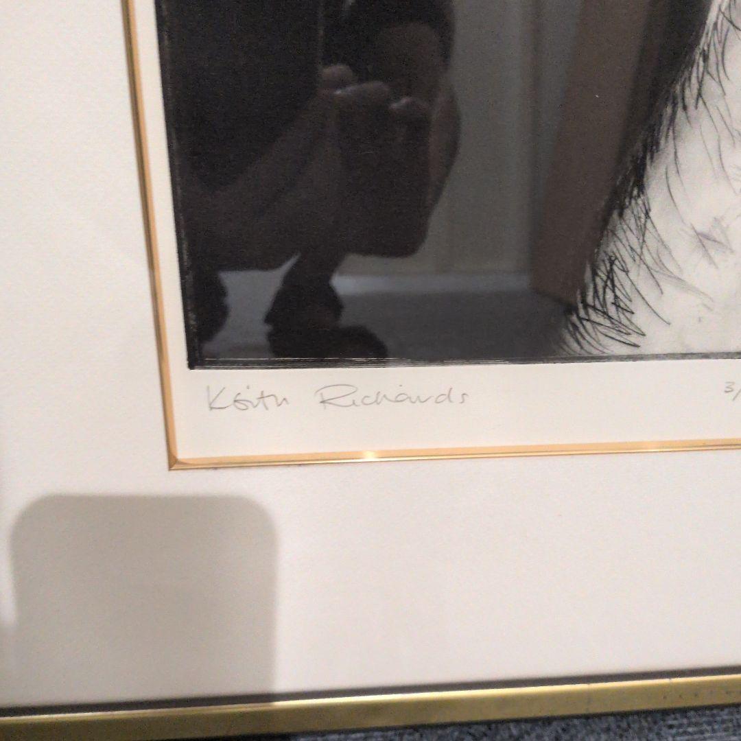 ローリングストーンズ リトグラフ サイン キースリチャーズ シルクスクリーン