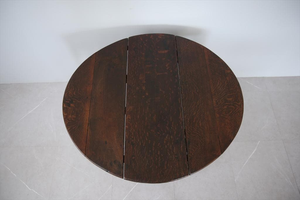 英国アンティーク木製ゲートレッグテーブル/ダイニング机バタフライ(74-243)