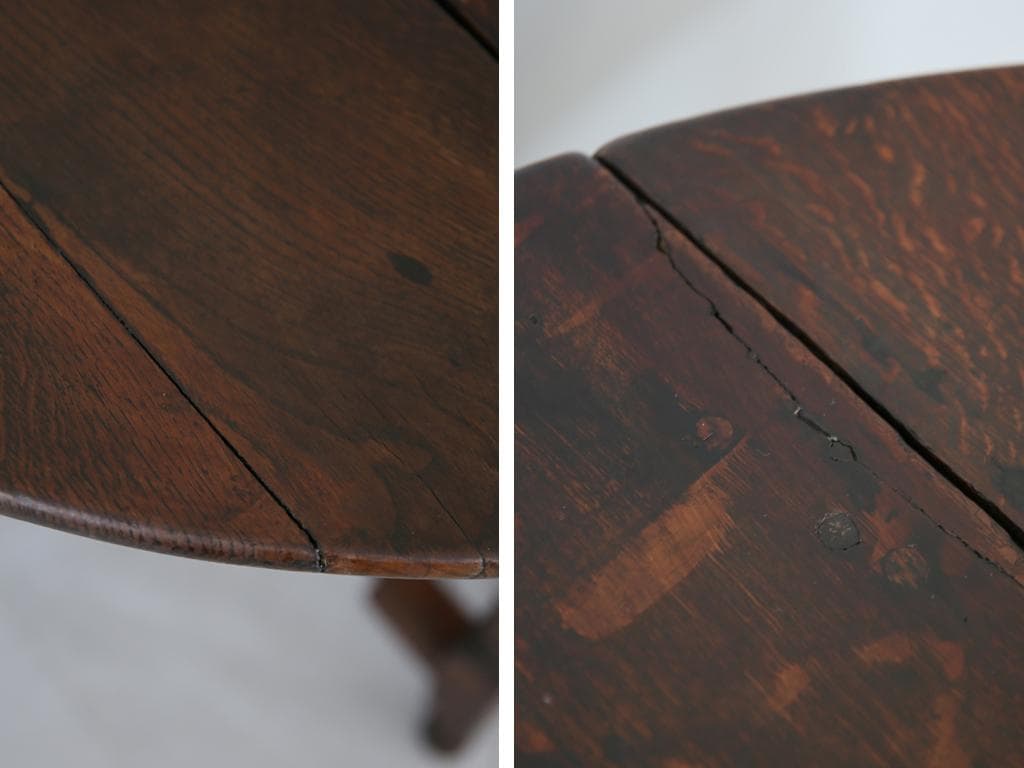 英国アンティーク木製ゲートレッグテーブル/ダイニング机バタフライ(74-243)