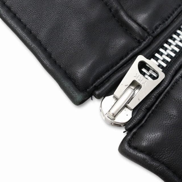 ナノユニバース ウォッシュド加工 シープレザー シングル ライダースジャケット