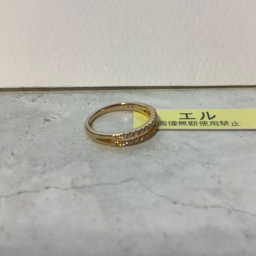 スタージュエリー ダイヤモンド 2連リング K18 ハーフエタニティ