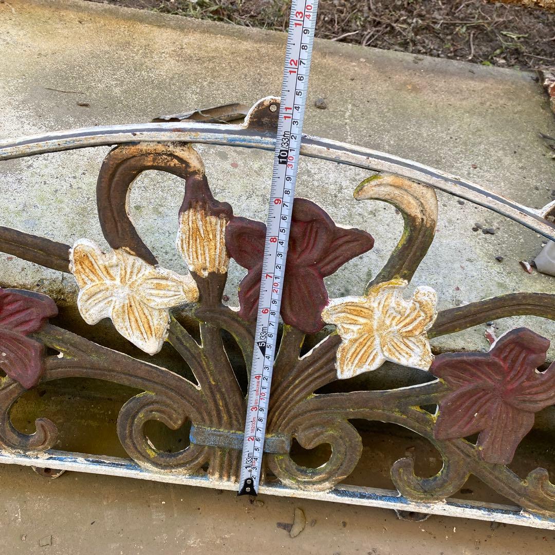 [匿名配送]ガーデンフェンス　アンティーク　ジャンクガーデン　アイアン　シャビー