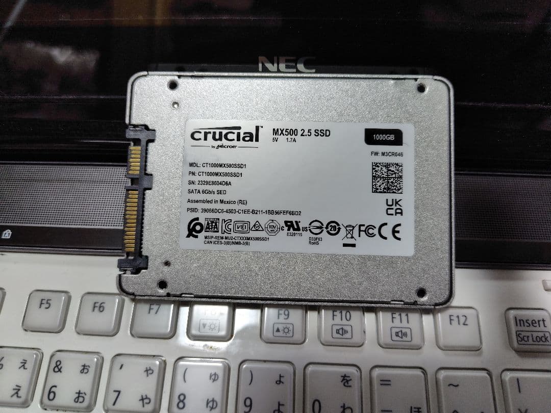 内蔵型SSD Crucial MX500 2.5SSD 1TB
