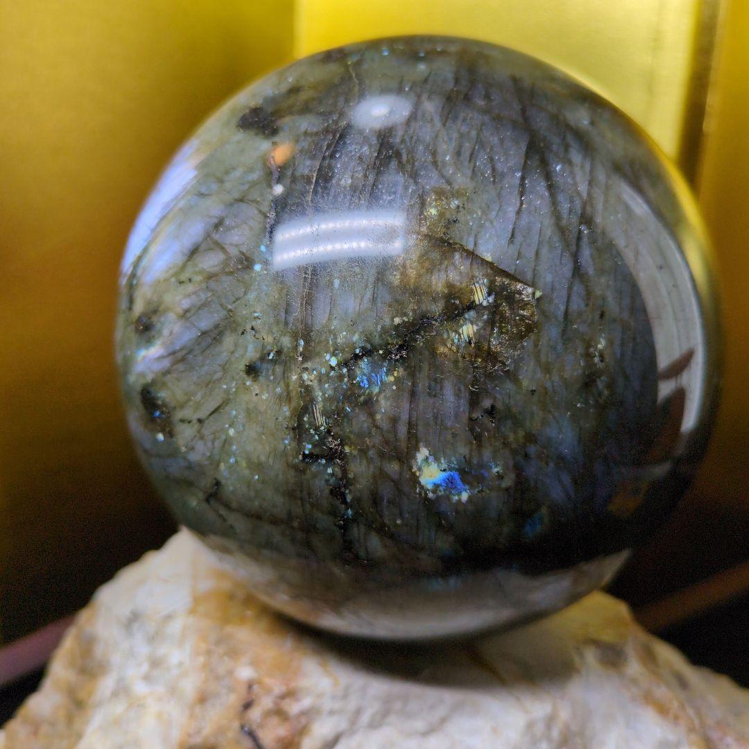 ラブラドライト スフィア 直径約120mm 2.6kg 天然石 パワーストーン