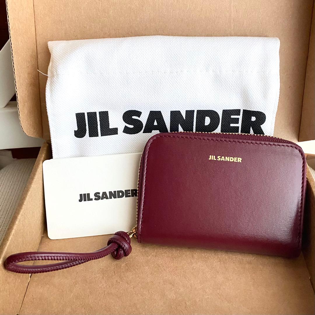 【JIL SANDER】ジルサンダー GIRO スモールウォレット Gレッド